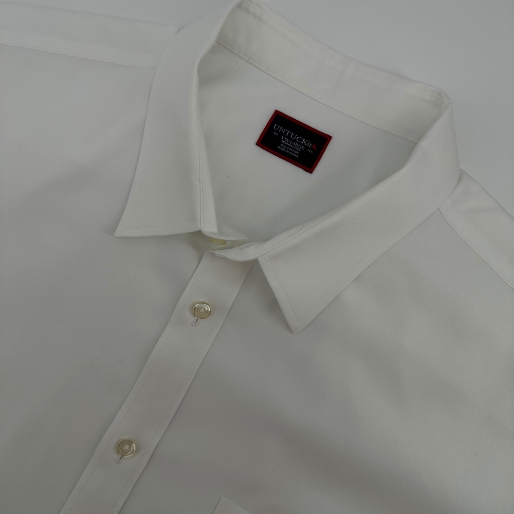 UNTUCKit La Sierra White Wrinkle Free Short Sleeve Button Down Shirt XXXL 31105